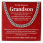 To My Dearest Grandson Necklace Gift From Grandma Grandparent Necklace For Grandson Never Give Up Necklace For Grandson Necklace For Grandson From Grandparent Loving Gift For Grandson Grandson Gift To Cherish Forever