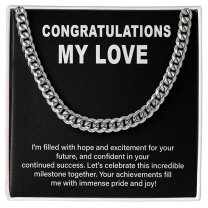 Cuban Chain Congratulations Gift for Him