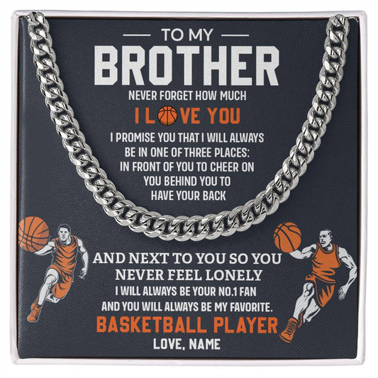 Basketball Necklace for Brother – Gift Message Card