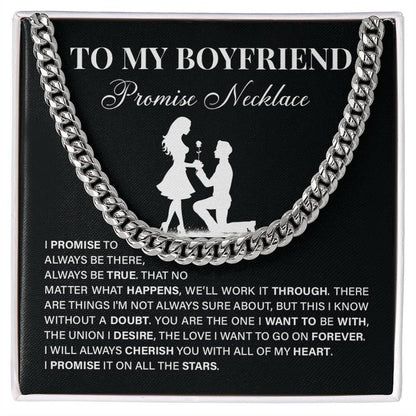 To My Boyfriend Promise Necklace Gift