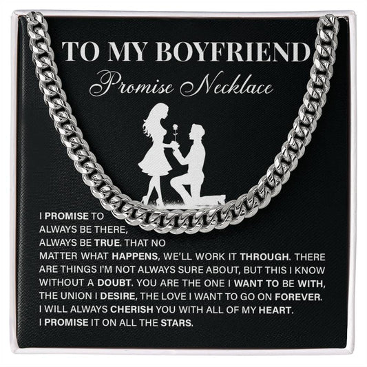 To My Boyfriend Promise Necklace Gift