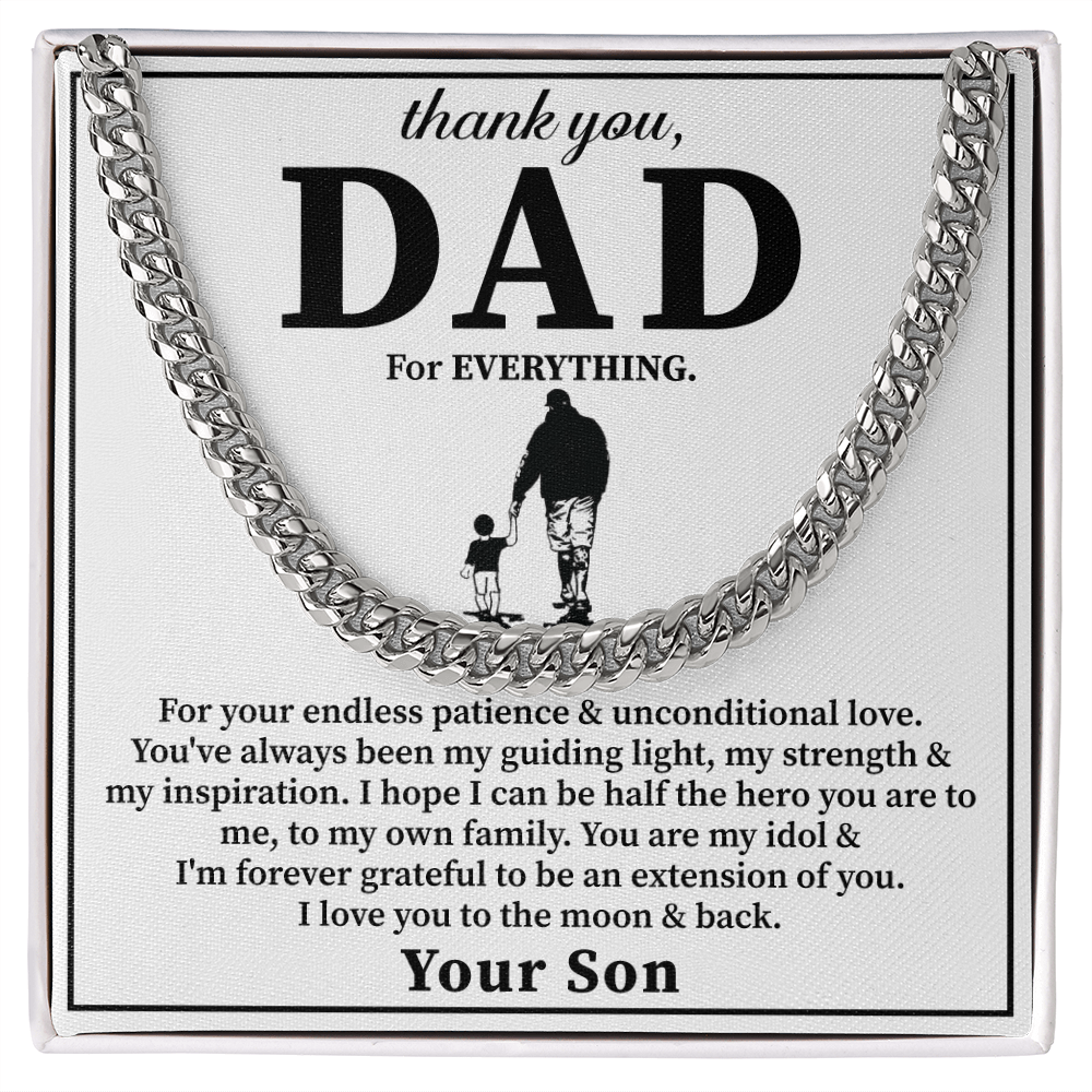 Thank You Gift for Dad from Son with Message Card