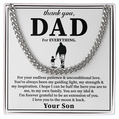 Thank You Gift for Dad from Son with Message Card