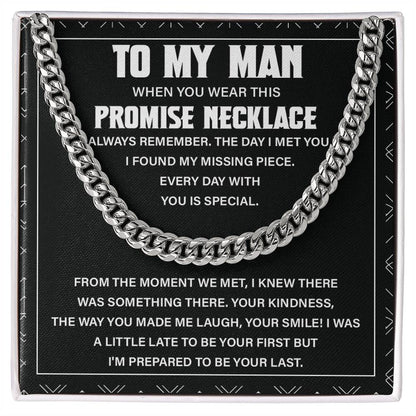 To My Man Necklace – Promise Gift