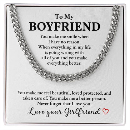 Boyfriend Cuban Chain Gift from Girlfriend