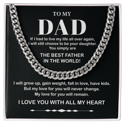 To My Dad Gift from Younger Daughter with Heartfelt Note