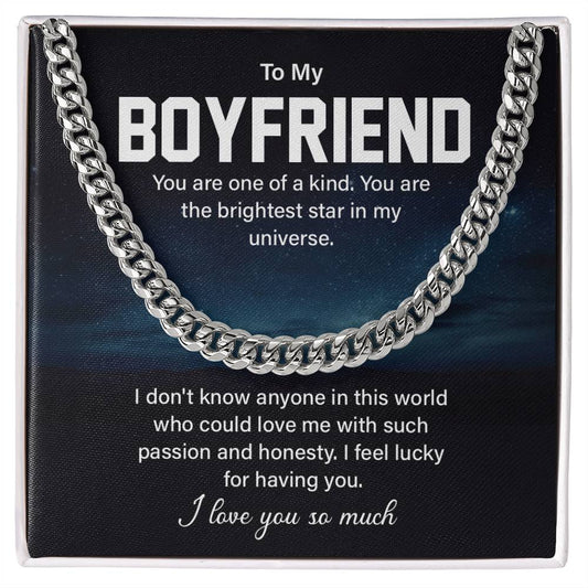 Boyfriend Gift Necklace for Him – with Message Card
