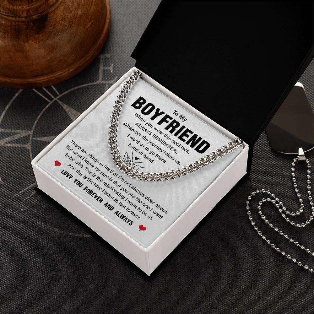 Boyfriend Necklace Gift with Message Card & Gift Box