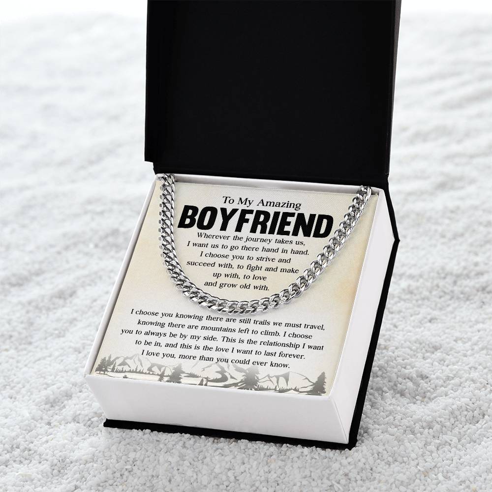 To My Amazing Boyfriend Necklace – Love and Journey Gift