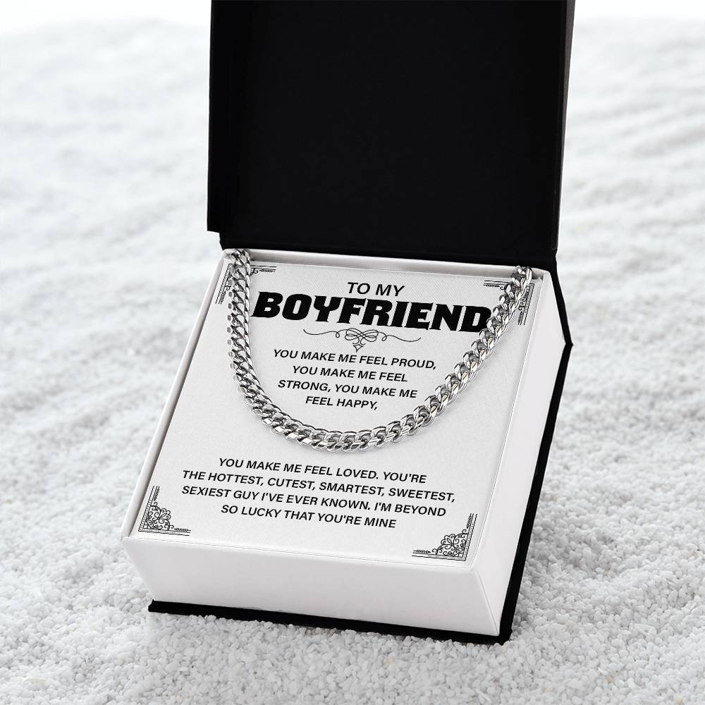Cute Boyfriend Necklace Gift – Card & Gift Box