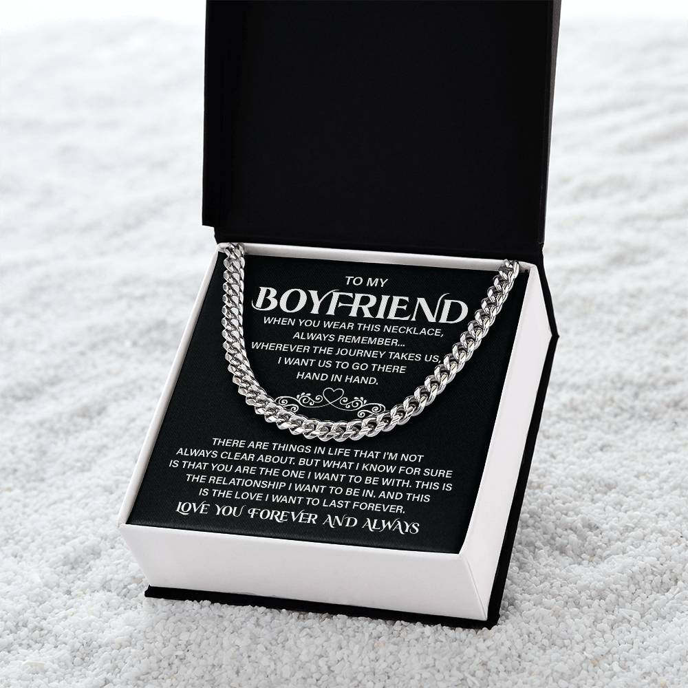 Boyfriend Cuban Chain Gift with Message Card
