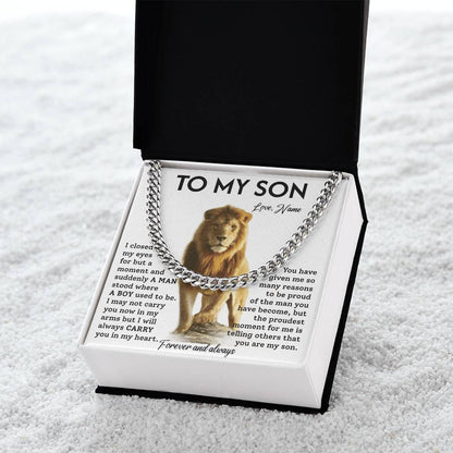 To My Son, A Cuban Chain Gift To Celebrate