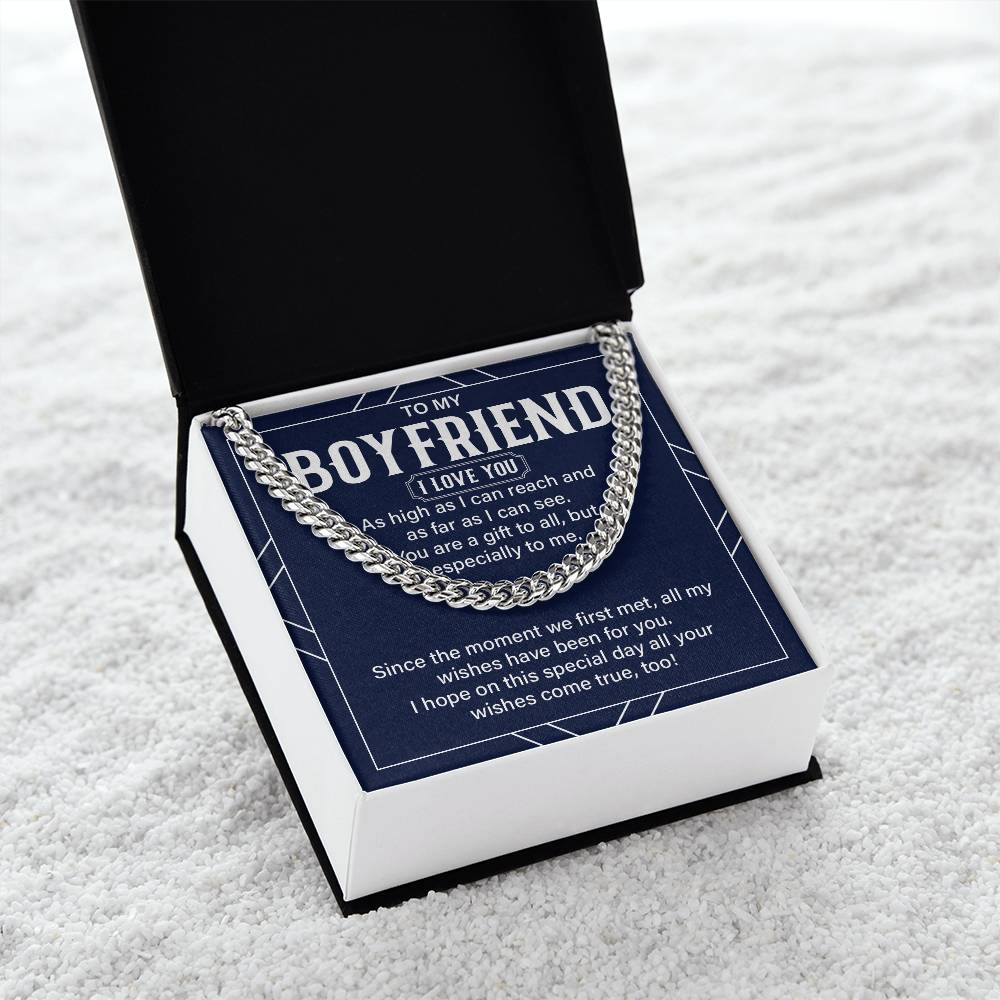 Boyfriend Birthday Necklace Gift – with Message Card
