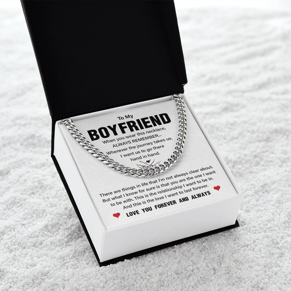 Boyfriend Necklace Gift with Message Card & Gift Box
