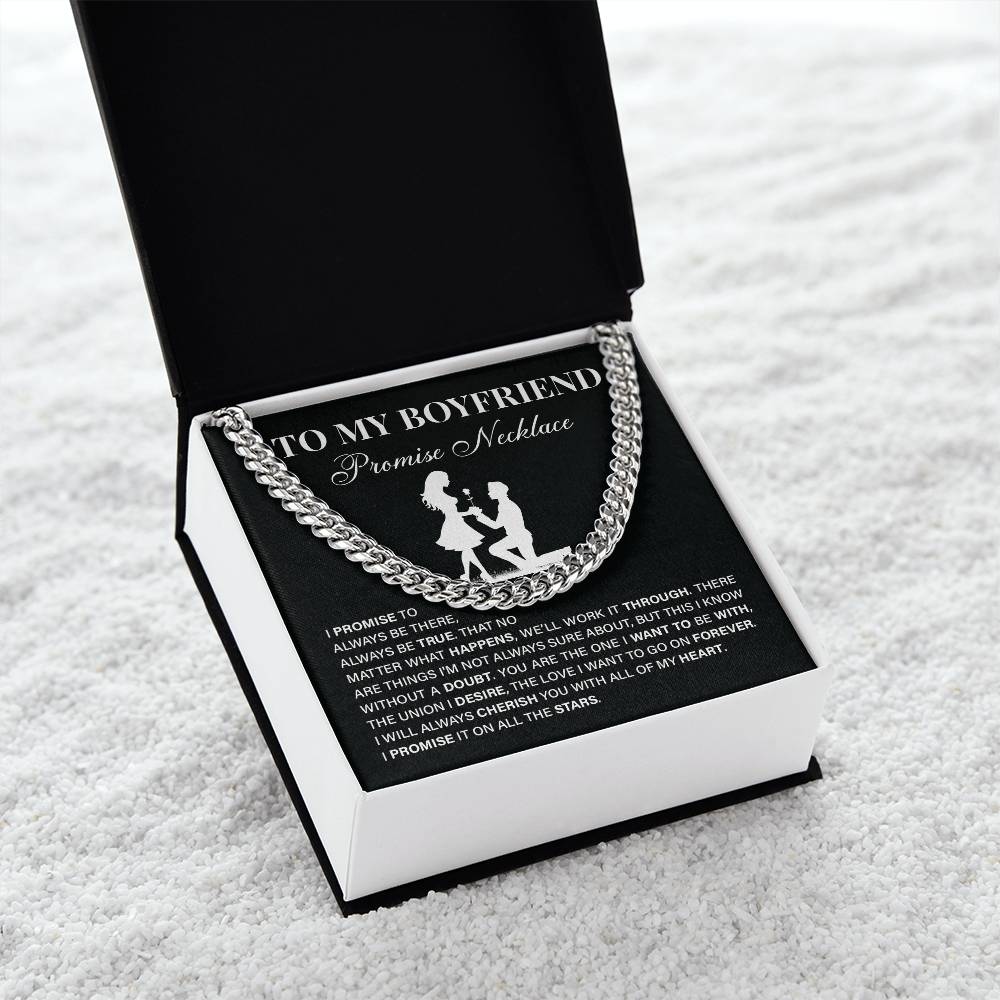 To My Boyfriend Promise Necklace Gift