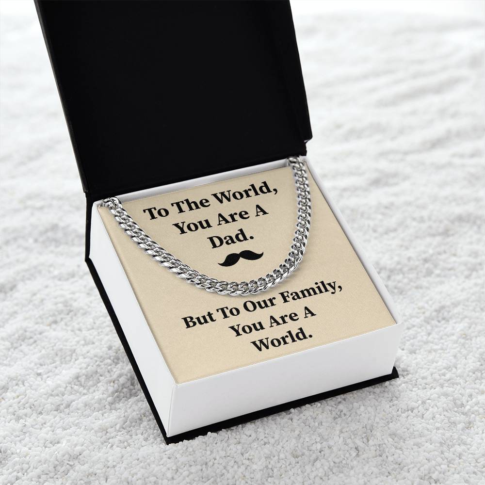 Dad Necklace Gift from Children with Message Card