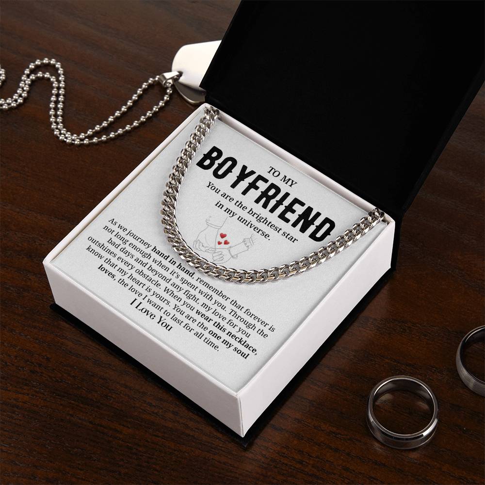 Boyfriend Necklace Gift – Brightest Star Message Card