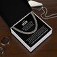Cuban Chain Necklace Gift for Man with Love Message Card