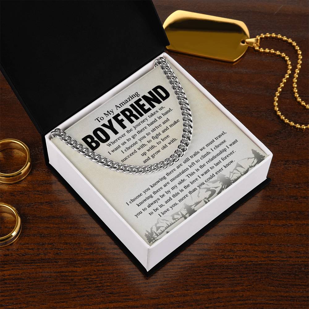 To My Amazing Boyfriend Necklace – Love and Journey Gift