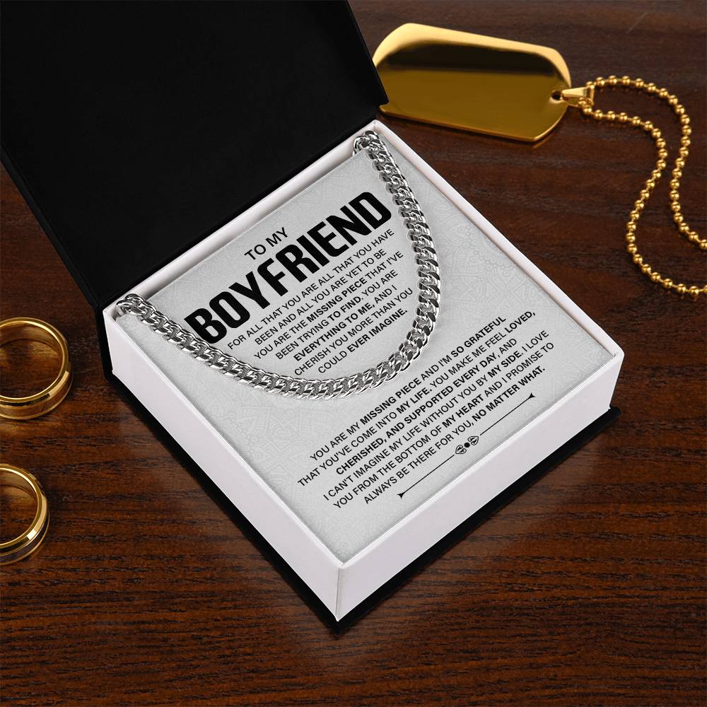 Romantic Boyfriend Gift with Message Card & Gift Box