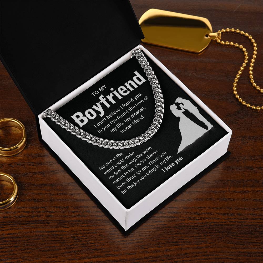 Boyfriend Cuban Necklace Gift – Meant to Be Card Box
