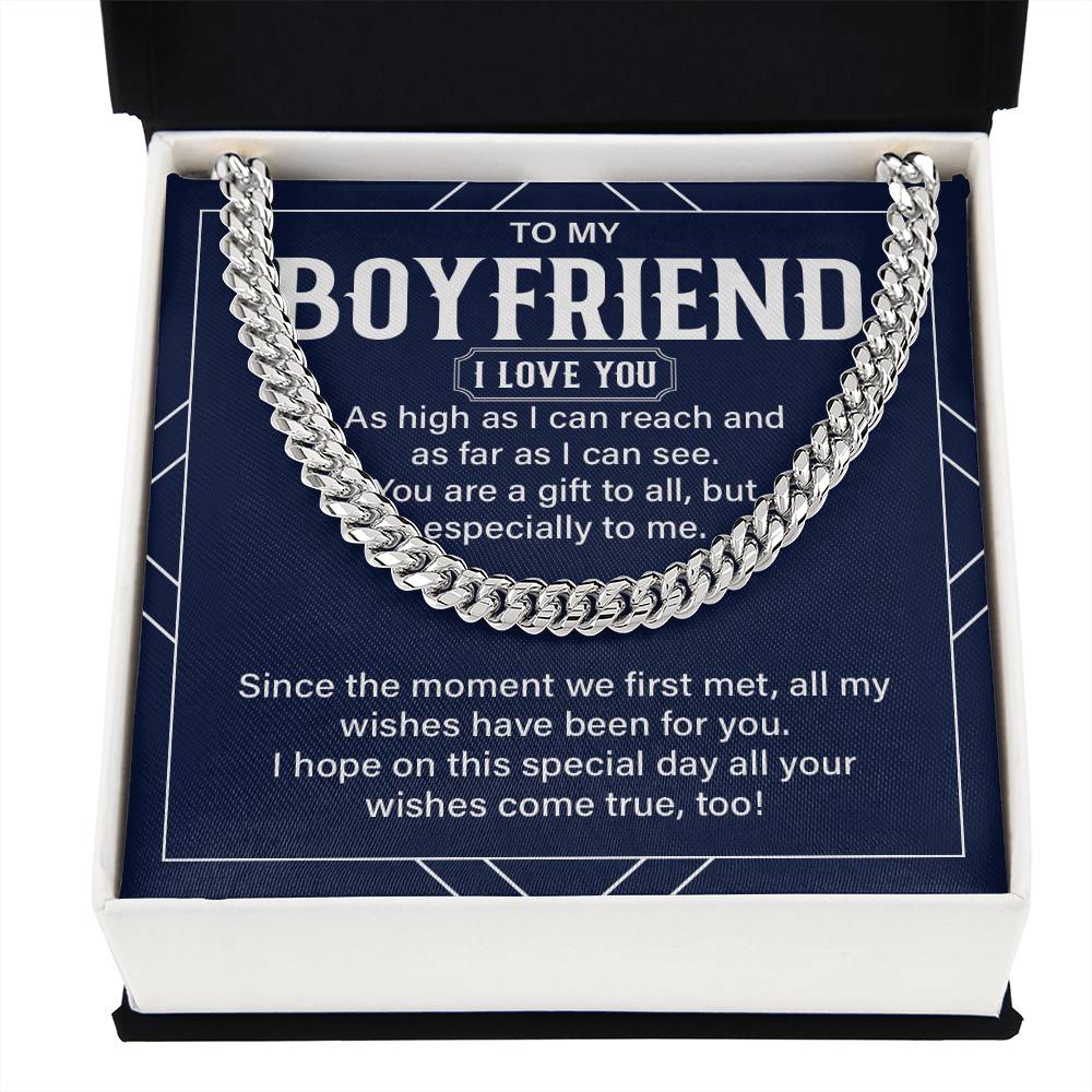 Boyfriend Birthday Necklace Gift – with Message Card