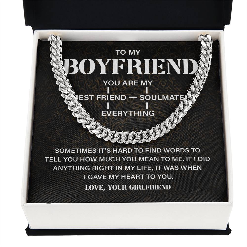 Boyfriend Cuban Chain Gift – Soulmate Card Box