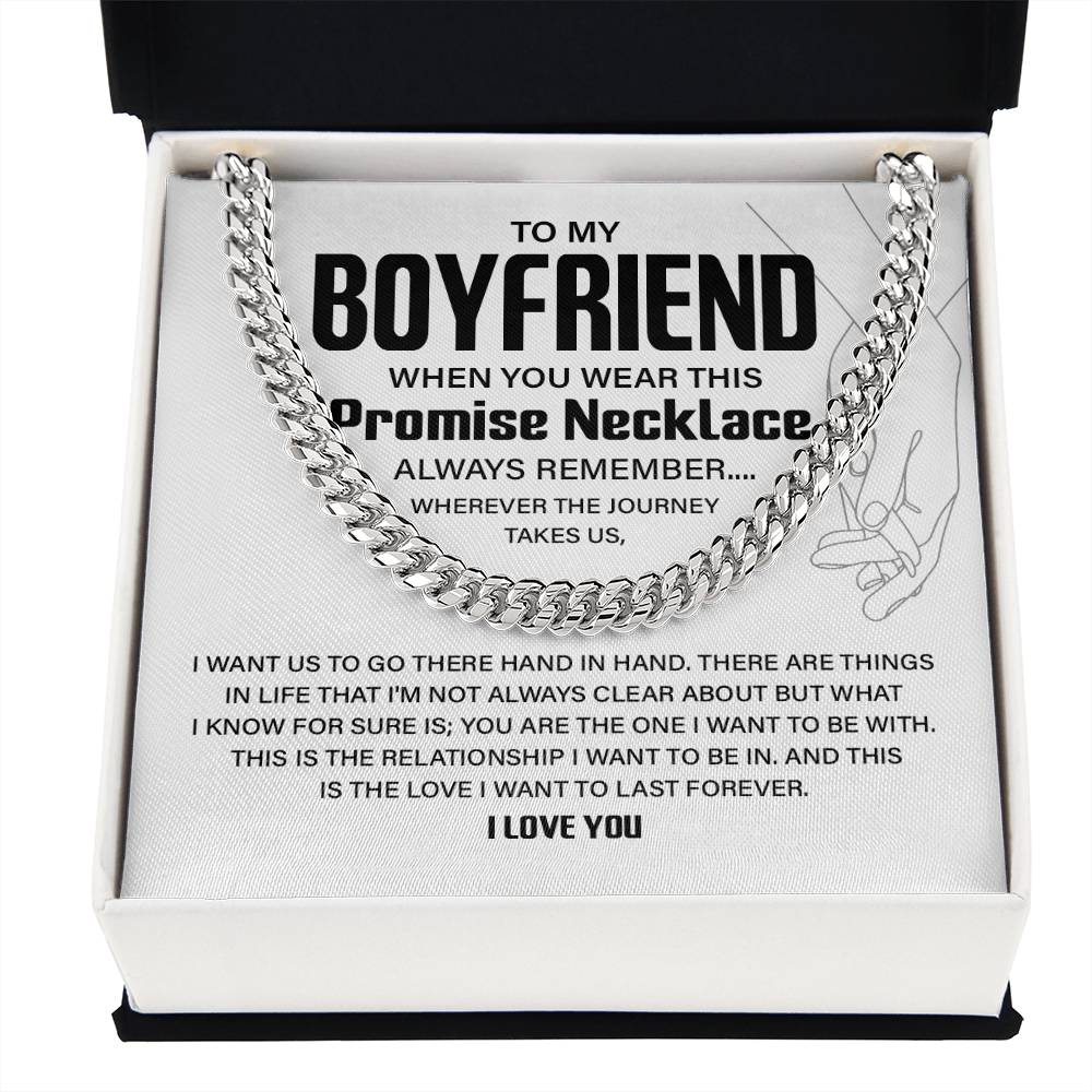Boyfriend Promise Necklace Chain with Gift Box