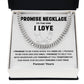 Promise Necklace Message Card Gift for Boyfriend or Girlfriend.