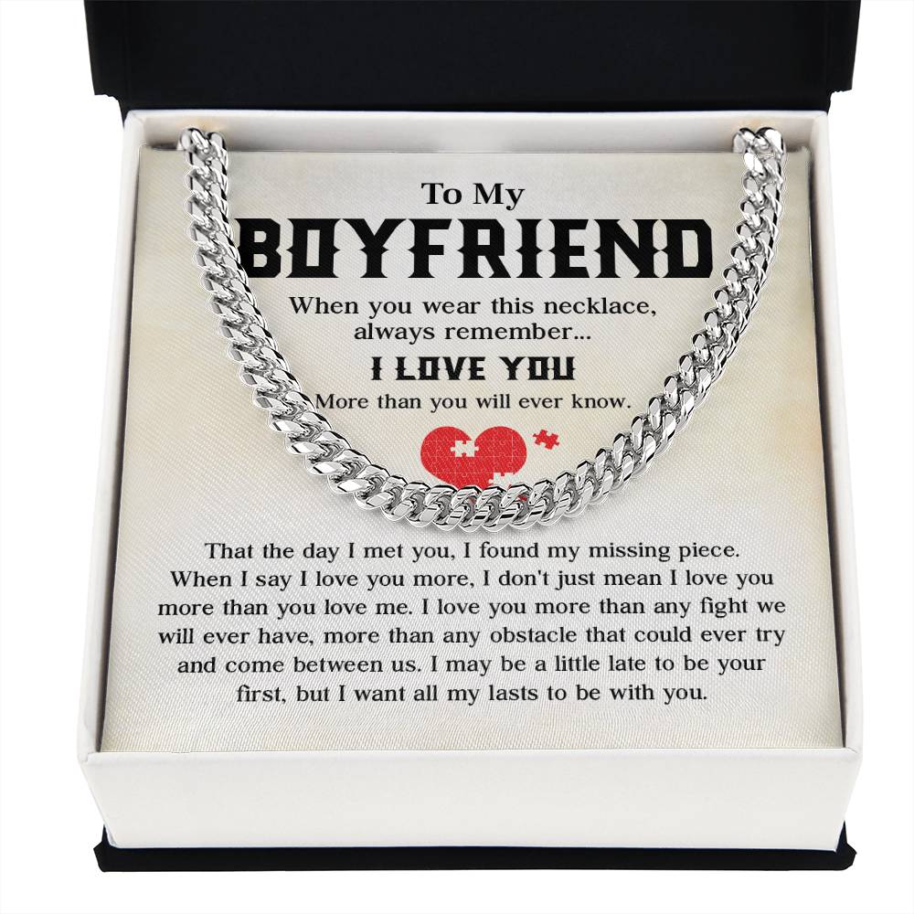 Romantic Cuban Chain Necklace Gift with Gift Box