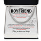 Cuban Chain Boyfriend Gift – Last Everything Message Card