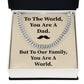 Dad Necklace Gift from Children with Message Card