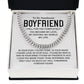 Romantic Boyfriend Cuban Chain Gift with Message Card