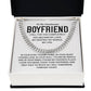 Romantic Boyfriend Cuban Chain Gift with Message Card