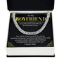 Boyfriend Cuban Chain Necklace with Gift Card & Box