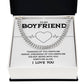 Boyfriend Cuban Chain Necklace with Gift Card