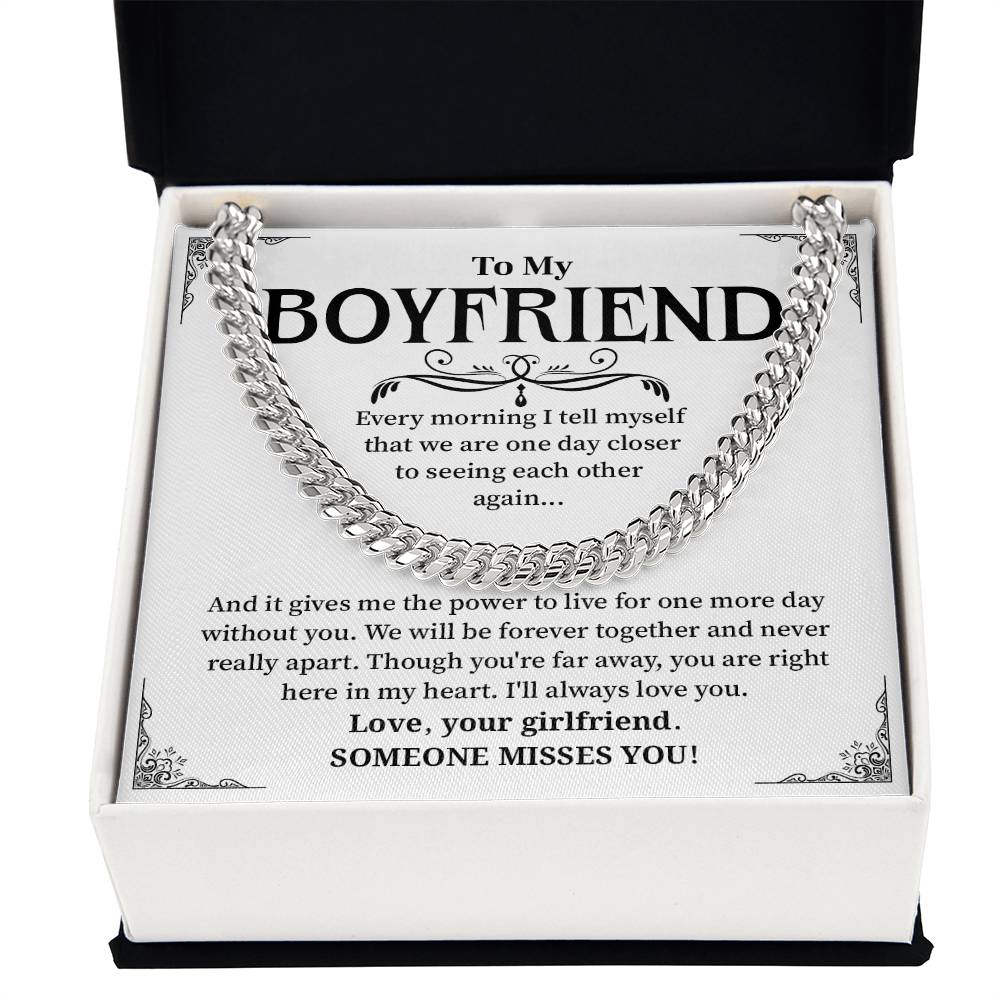 To My Boyfriend Necklace – Beautiful Gift with Message