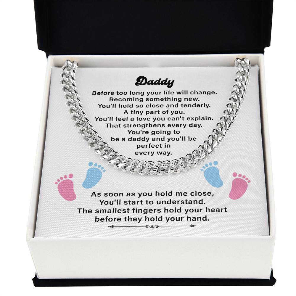 Necklace Gift for Expecting Father With Message Card
