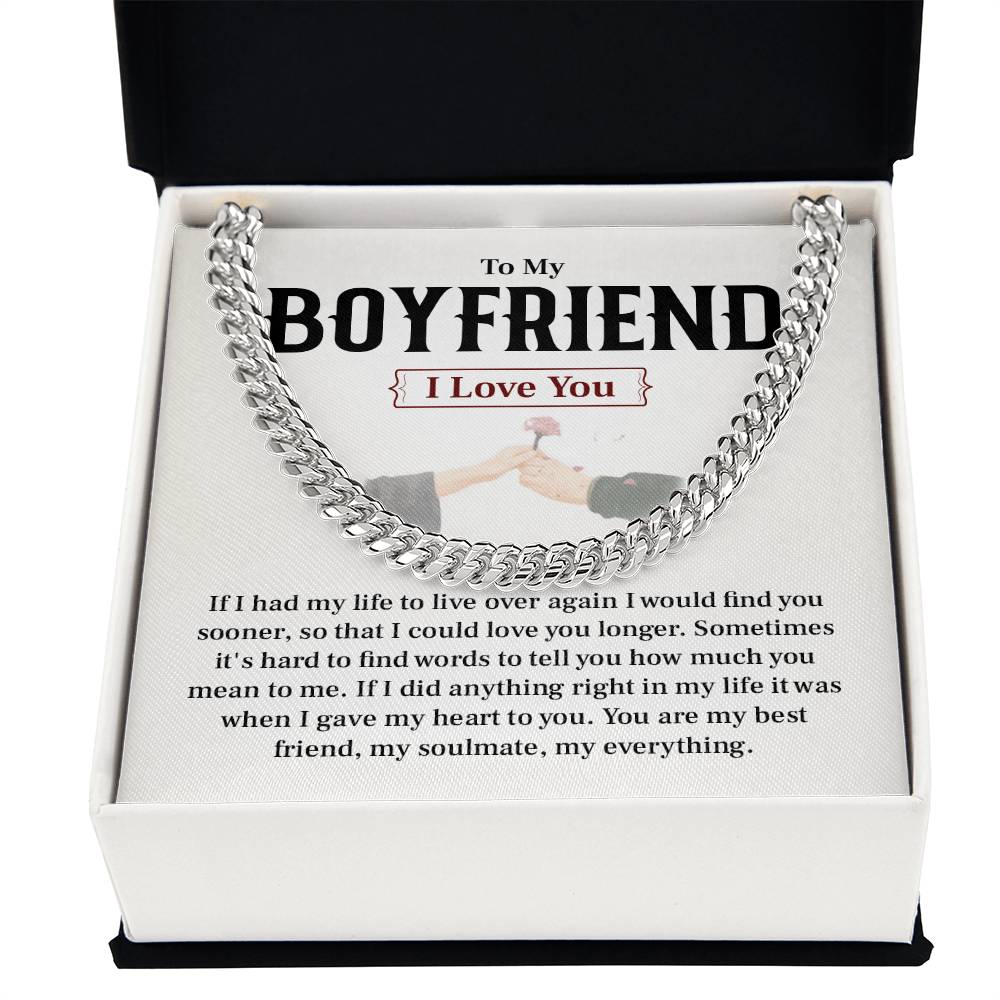 Romantic Boyfriend Necklace Gift – with Message Card