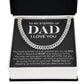 Stepped Up Dad Cuban Link Chain Gift – Bonus Dad Necklace