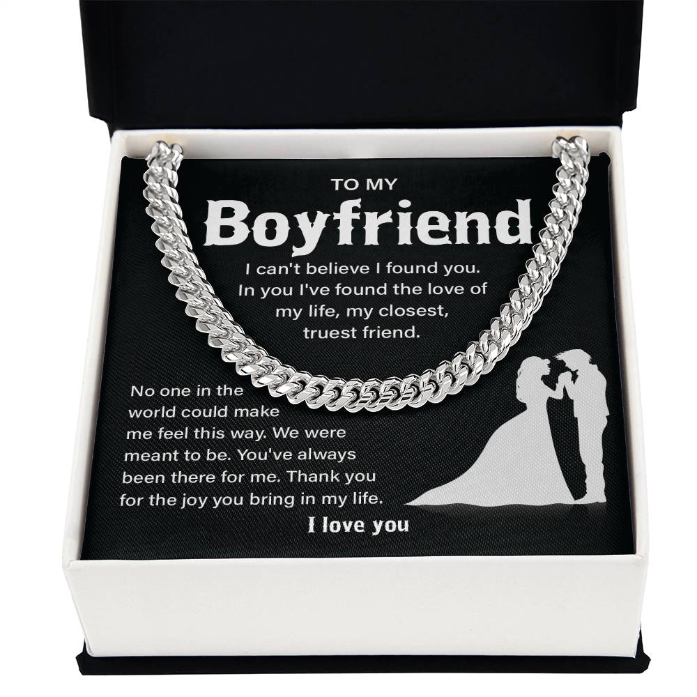 Boyfriend Cuban Necklace Gift – Meant to Be Card Box