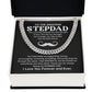 Step Dad Cuban Link Chain Gift With Loving Message Card