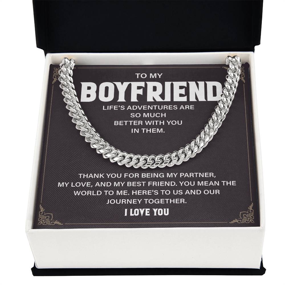 Boyfriend Gift Necklace – Adventure Card & Box