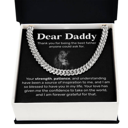 Necklace For Dad From Daughter With Message Card