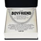 Boyfriend Cuban Chain Necklace Gift with Message Card