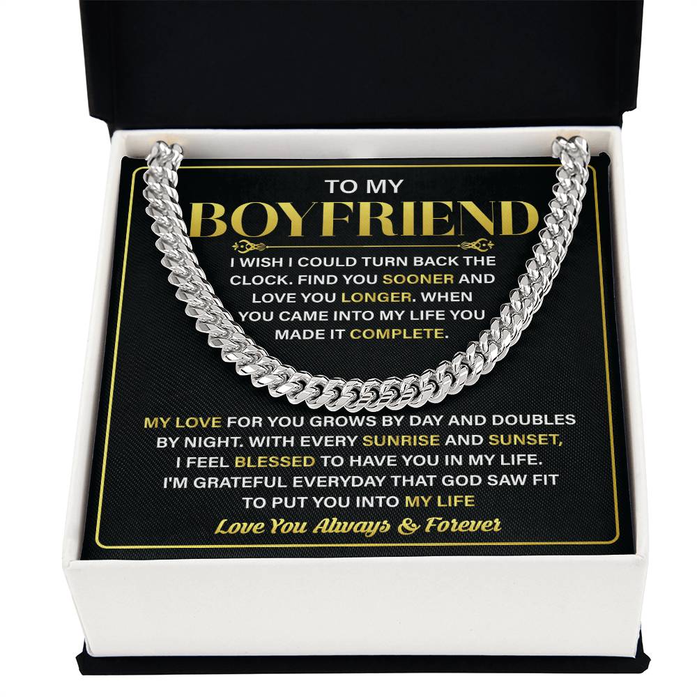 Romantic Boyfriend Necklace Gift with Message Card
