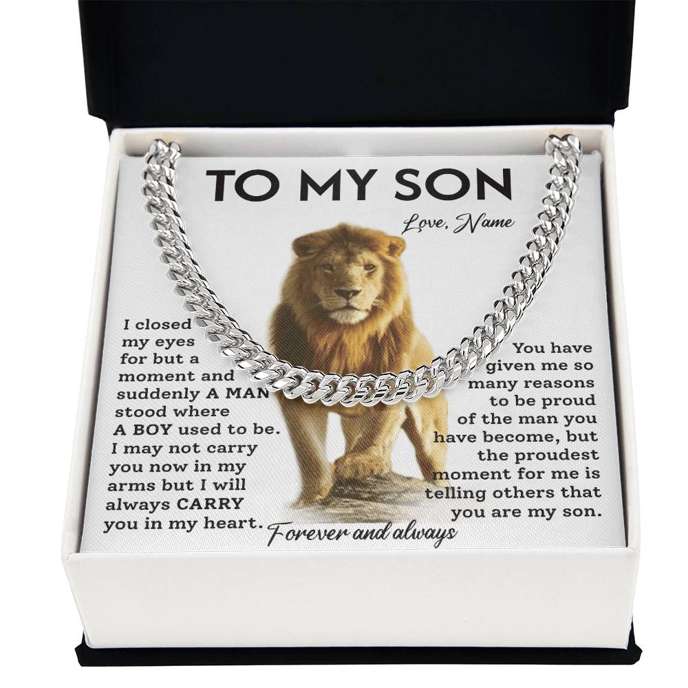To My Son, A Cuban Chain Gift To Celebrate