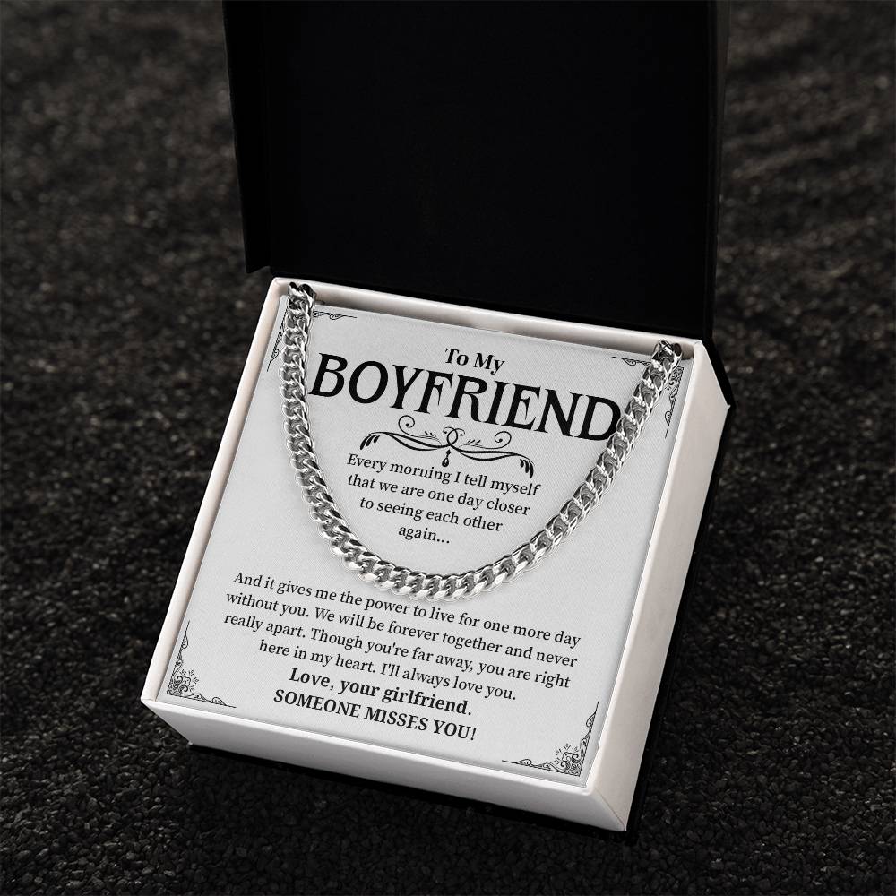 To My Boyfriend Necklace – Beautiful Gift with Message