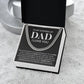 Stepped Up Dad Cuban Link Chain Gift – Bonus Dad Necklace