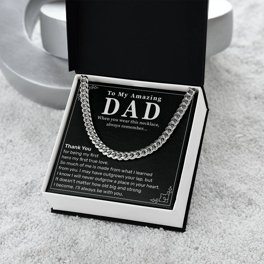 Dad Necklace Gift from Daughter with Emotional Message